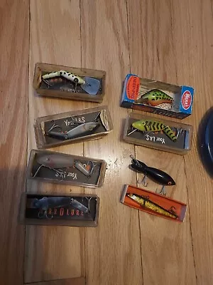 Vintage Fishing Lures -Lot Of 8 From Estate -L & S Mirro Lures Bomber Deep-Pig • $8.38