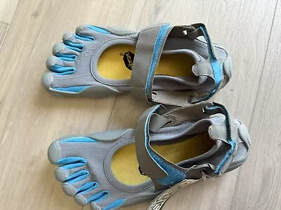 Vibram FiveFingers Sprint Grey/Blue Toe Shoes W1156 Women's Size 38 NEW • $39.99