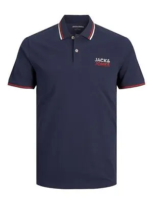 Jack & Jones Men's Plus Size Short Sleeves Polo Shirt Size 1XL To 6XL 2 Colours • £22.70