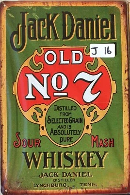 $9.95 • Buy Jack Daniels Old No 7 Whiskey Metal Tin Signs Bar Shed & Man Cave Sign AU Seller