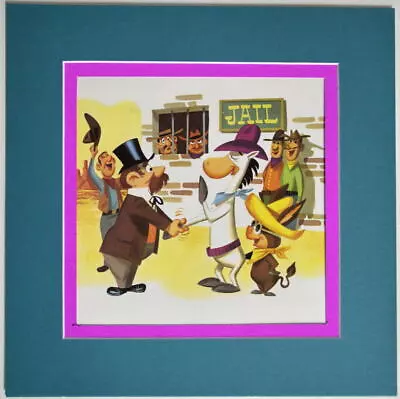 QUICK DRAW McGRAW & BABA LOOEY SAVE The DAY Print Pro Matted Hanna Barbera • $20.23