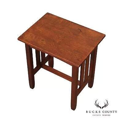 Stickley Brothers Quaint Antique Mission Oak Lamp Table • $1495