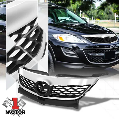 OE Style Diamond Mesh Front Bumper Grille W/ Badge Slot For 10-12 Mazda CX-9 • $261.85