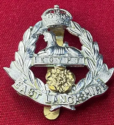 Original East Lancashire Regiment British Military Cap Badge - Bimetal - KC • £4.99