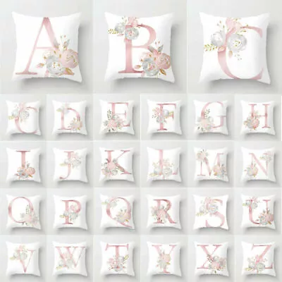 `26 Letter Alphabet Pattern Cushion Cover Pillow Case Waist Throw Sofa/Bed Decor • $10.25