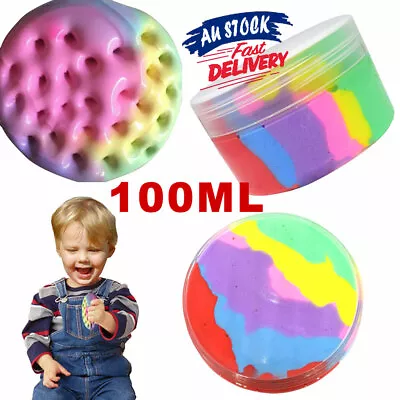 Rainbow Cotton Fairy Slime Cloud Stress Relief Kids Toy Fluffy Ice Cream Mud • $11.25
