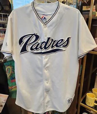 Vintage SD Padres Jake Peavy 44 Majestic Large Jersey • $99