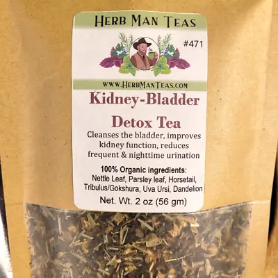 Kidney-Bladder Detox Tea -  Reduces Nighttime Urination By Master Herbalist 2oz • $17.50