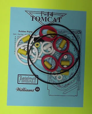 1987 Williams F-14 Tomcat Pinball Machine Rubber Ring Kit • $32.85