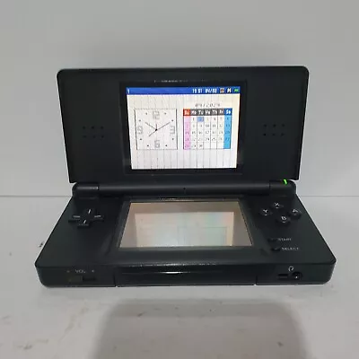 Nintendo DS Lite Handheld Console Black + Stylus Pen Tested & Working VGC  • $99.48