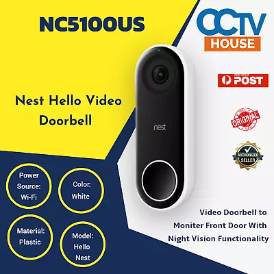 Google Nest Video Doorbell NC5100US Smart WiFi With Night Vision Functionality • $343.79