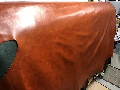 £299 • Buy Italian Full Whole Leather Cow Hide Colour Cognac Distressed Aniline