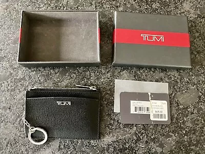 Black Tumi Slim Card Case With Silver Keychain • $25.99