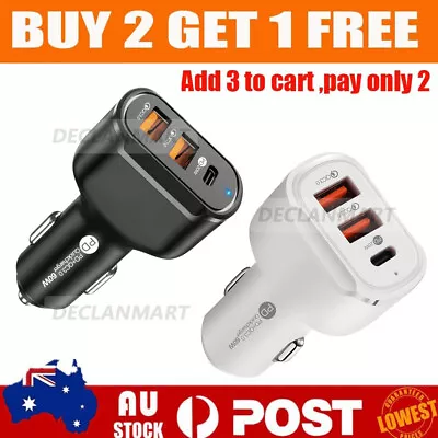 Universal Car Charger QC3.0 2USB + PD Fast Charging Cigarette Lighter Adapter • $14.89