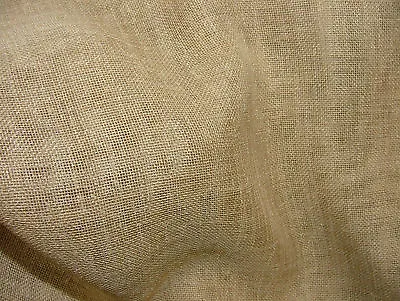 Linen Look Lead Weighted Voile Net Muslin Curtain Fabric Extra Wide 300cms • £2.99