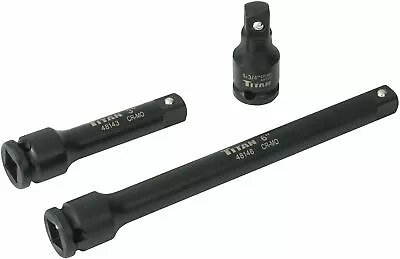 Titan 48140 3-Piece 3/8-Inch Drive Impact Extension Bar Set FREE SHIPPING • $16.81