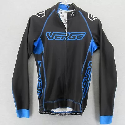 Verge Cycling Jersey Mens Extra Small Black Full Zip Fleece Lined Strike Zima • $24.97