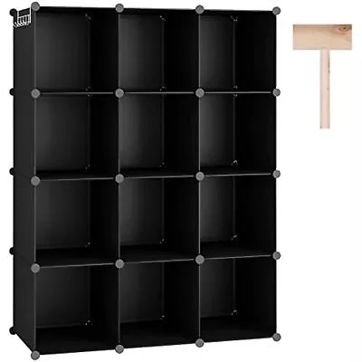 Cube Storage Organizer 12-Cube Shelves Units  DIY Plastic Modular Book Shelf • $45.17