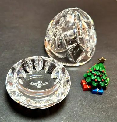 $25 • Buy Waterford Crystal Jewels Egg & Christmas Tree Figurine Ob