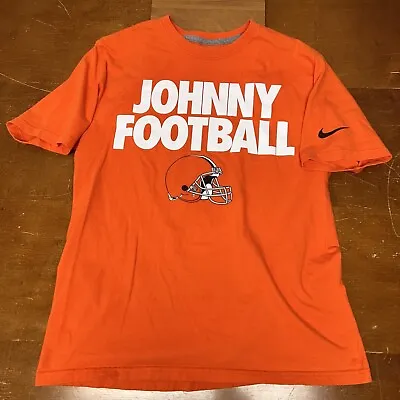 Cleveland Browns Shirt Mens Medium Orange Johnny Football NFL Nike • $33.95