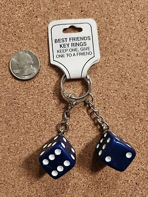 Vtg BEST FRIENDS DICE KEEP ONE GIVE ONE TO A FRIEND Key Ring • $7.99