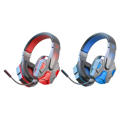 Wireless Bluetooth Gaming Headset W/ Mic LED Headphones Stereo For Computer/PC • £18.99