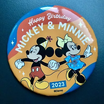 Disney - Disneyland - Happy Birthday Mickey & Minnie Mouse 2023 Button • $5.99