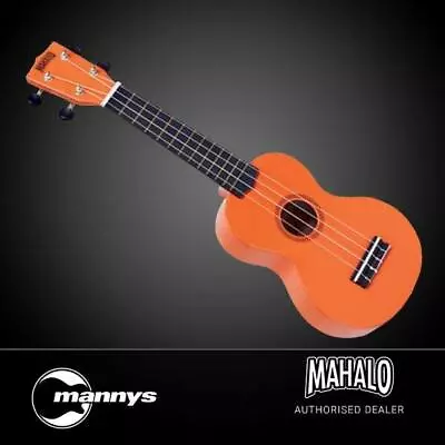 Mahalo Rainbow Series Soprano Ukulele (Orange) Inc Bag • $44