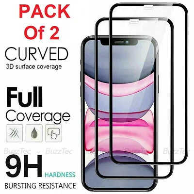 3D Edge To Edge Tempered Glass SCREEN PROTECTOR IPhone 15 14 13 12 11 PRO MAX XR • £3.45