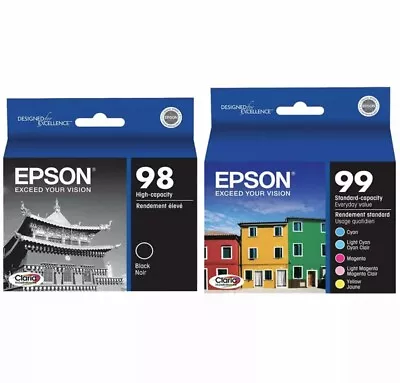 6 Pack Genuine Epson 98 99 Ink For Artisan 700 710 725 730 800 810 835 387  • $43.99