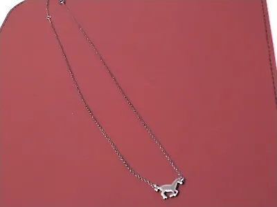 18  Dainty Sterling Silver MUSTANG/COLT/PONY/GALLOPING HORSE Motif; 925 Clasp  • $14.99