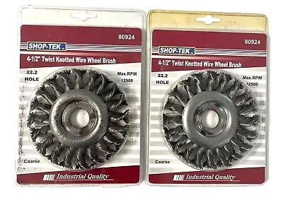 (Lot Of 2) 4-1/2  Twist Knotted Wire Wheel Brush Twist Wire Wheel For Grinders • $14.99