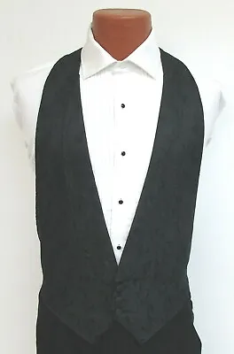 $8.99 • Buy Boys Black Paisley Tuxedo Vest Formal Wedding Ring Bearer Open-Back & Adjustable