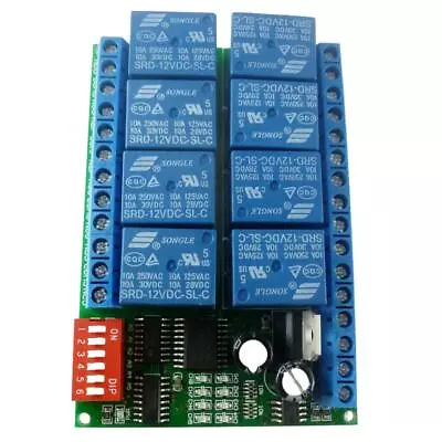 R421A08 DC 12V 8Channel RS485 Relay Module For PLC PTZ Camera SecurityMonitoring • $21.15