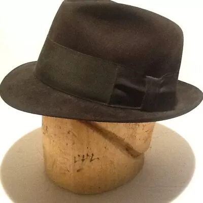 Vintage Fedora Hat Size 7 Marathon By Pennies Hat  Black #c • $75