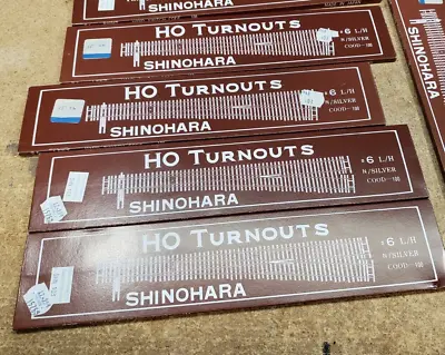 Lot Of 4 Shinohara Turnout N 100 #6 L/H HO Scale Turnout Switch • $49.50