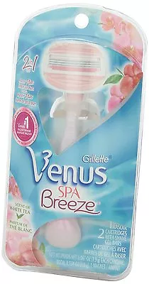 Gillette Venus Spa Women's Razor 1 Razor Handle 2 White Tea Scented Razor NEW • $8.95