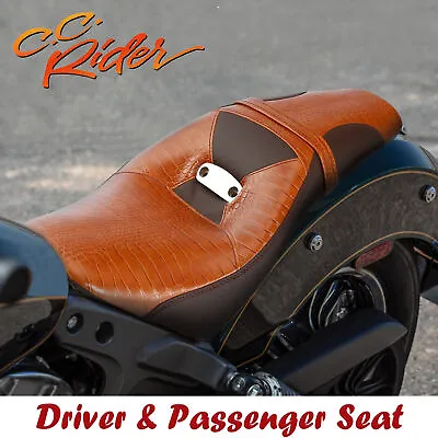 C.C. RIDER Driver & Passenger Two-Up Seat Fit For Indian Scout Sixty 2016-2023 • $99