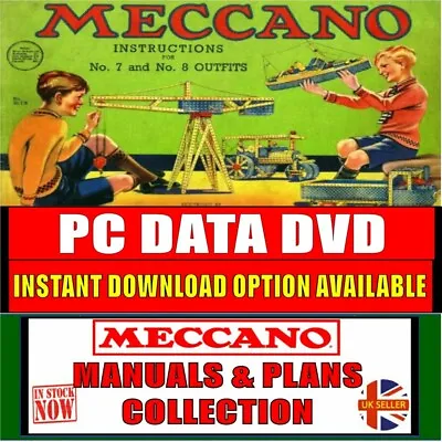 400+ Meccano Manuals SuperModel Leaflets & Books Of Build Plans 1906-89 PC-DVD • £5.59