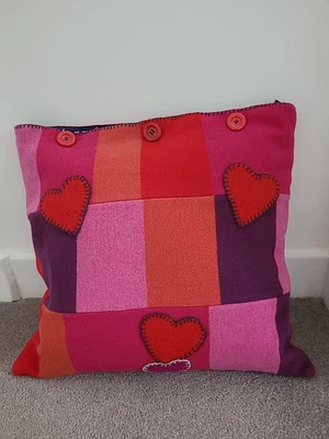 £9.99 • Buy Wool Red Cushion Hearts