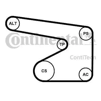 V-ribbed Belt Set For Opel Suzuki Continental Ctam 5pk1355k1 • $178.34