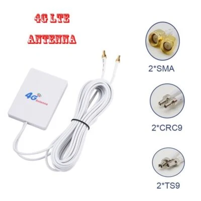 £6.20 • Buy LTE Antenna 3G 4G TS9 CRC9 SMA Connector 4G LTE Router External Antenna 2M-Cable