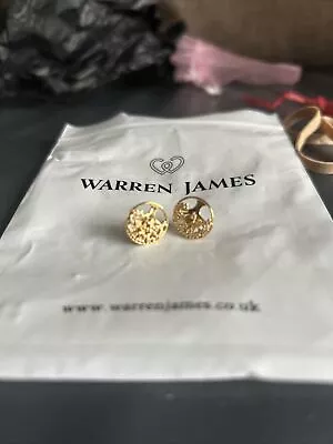 Warren James Gold Played Tree Of Life Earrings  • £10