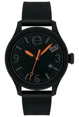 Movado ESQ Unisex Swiss Silicone Strap Black Watch 43mm 1119 • $412.50
