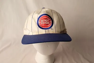 Vintage 1st Gen Starter Detroit Pistons Bad Boy Logo Pinstripe Snapback Hat Cap • $38.99