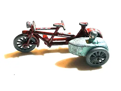 MORESTONE 1952 METAL TANDEM WITH SIDE CAR With CHILD Diecast 1.43 • $85.79