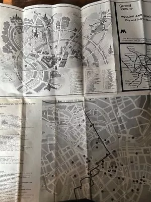 General Tours Moscow And Leningrad City And Subway Map 2 Of The Same • $3.99