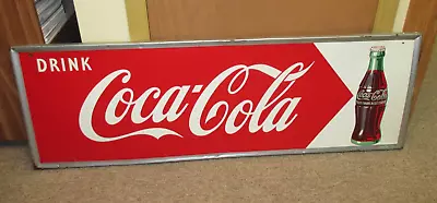 Large Vintage COCA-COLA Soda Sign Not Porcelain 54  X 18  ~ Dated 1951 ~ LQQK! • $415