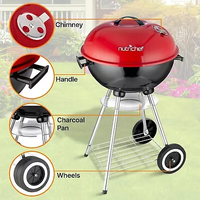 Jovial Portable Outdoor Charcoal BBQ GrillStainless Steel Charcoal Grill Offset • $62.99