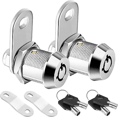 2 Pack Cabinet Lock With Keys 5/8'' Tubular Cam Lock For RV Compartment Storage • $20.99